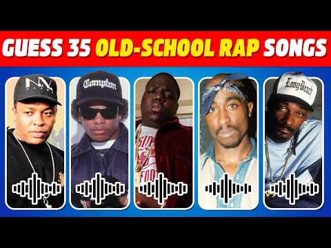 Guess 35 Old-school Rap songs | Guess the song quiz | Rap Songs Quiz 2025 | 2pac, Biggie, dr dre