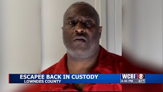 Inmate caught: Lowndes County deputies catch up with escapee