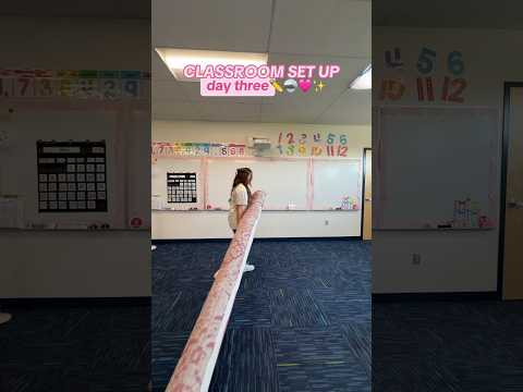 Classroom set up day 3!! ✏️🪩🩷✨ #classroomteacher #classroomsetup