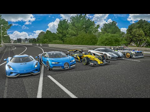 Forza 7 Drag Race | Chiron vs Regera vs One:1 vs F1 Car vs Hoonicorn Mustang!!!