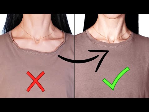 Amazing trick - how to downsize a stretched t-shirt without a sewing machine!
