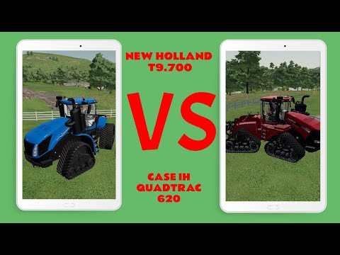 Colored NEW HOLLAND T9 700 vs CASE IH 620 DEATH RUN - Farm Simulator 22