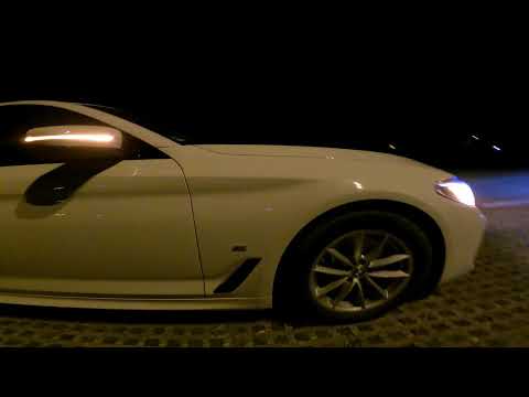 Driving a Brand New 2024 BMW 530d on german Autobahn at Night