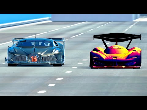 SRT Tomahawk GTR vs Bugatti Black Devil - Drag Race 20 KM