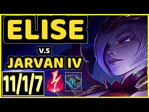 CINKROF (ELISE) vs JARVAN IV - 11/1/7 KDA JUNGLE GAMEPLAY - EUW Ranked MASTER