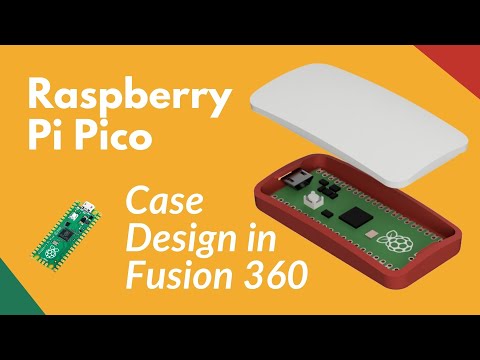 YouTube Thumbnail for Raspberry Pi Pico Case design in Fusion 360