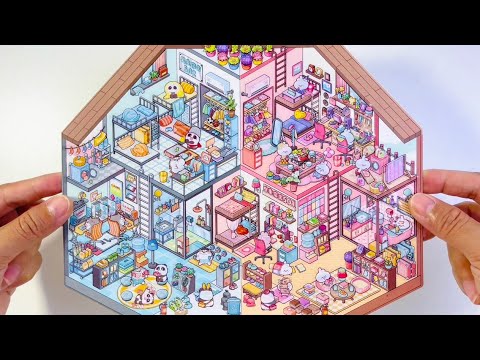 [ASMR] Use stickers to diy boys' dormitory girls' dormitory, island music festival~