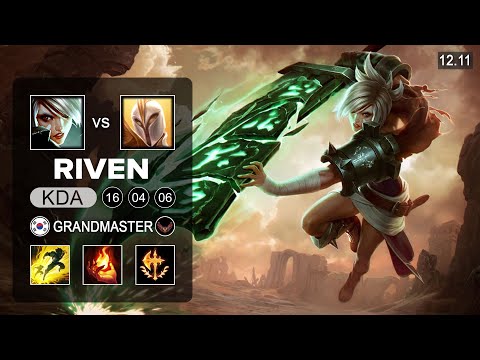 Riven vs Kayle Top - KR Grandmaster - Patch 12.11 Season 12
