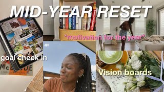 *intense* MID-YEAR LIFE RESET 💌 goals check-in, vision board + digital detox + cleaning!!