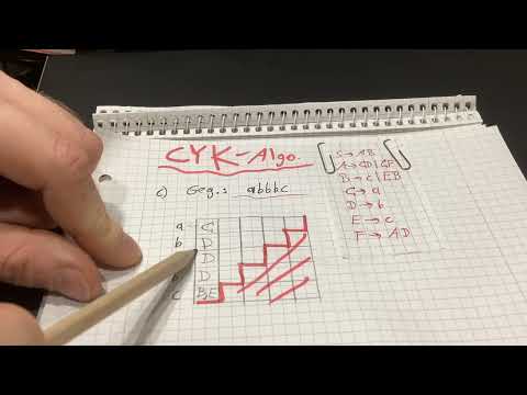 CYK Algorithmus anwenden: „abbbc“ (ausführliches Beispiel, gut erklärt) - Theoretische Informatik