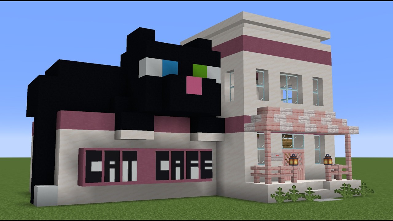 How To Build a Cat Cafe In Minecraft | Easy Tutorial - Minecraft Builders
