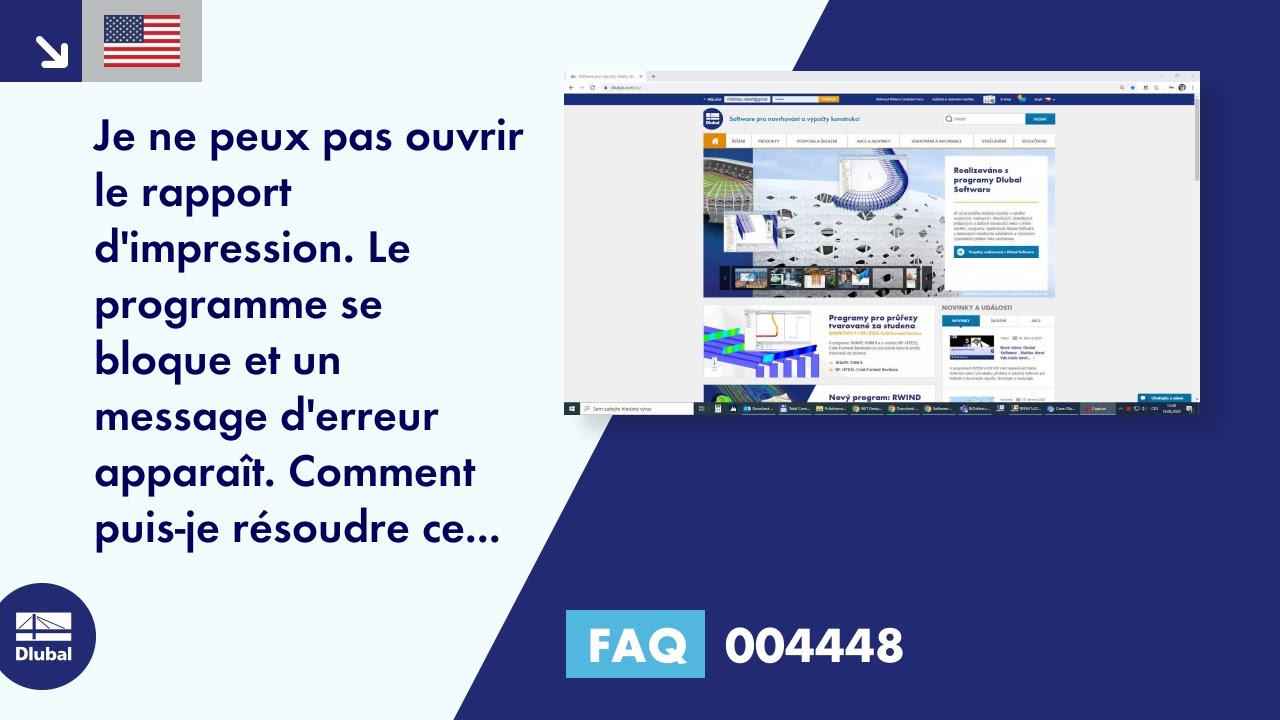 [FR] FAQ 004448 | Je ne peux pas ouvrir le rapport d&#39;impression. Le programme se bloque et un message d&#39;erreur apparaît. Le...