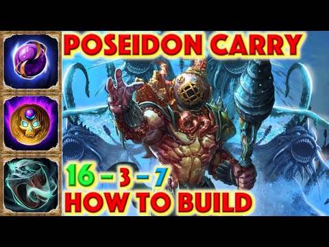 SMITE HOW TO BUILD POSEIDON - Poseidon Carry Build + Guide + Poseidon Gameplay + Conquest Build