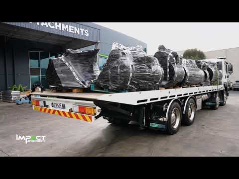 A day at Impact Attachment's busy yard. Full truck. Serious gear moving out.