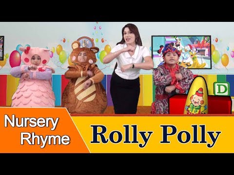 Rolly Polly Rolly Polly with lyrics - Nursery Rhymes | Fun and Learn