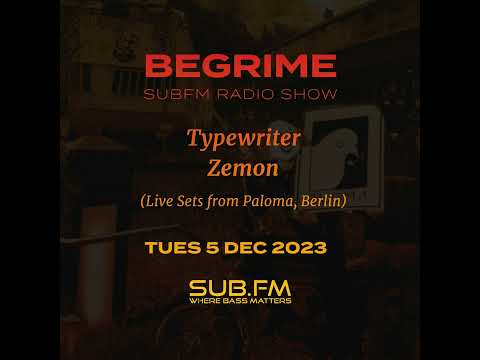 Begrime Typewriter Zemon Live At Paloma - 05 Dec 2023
