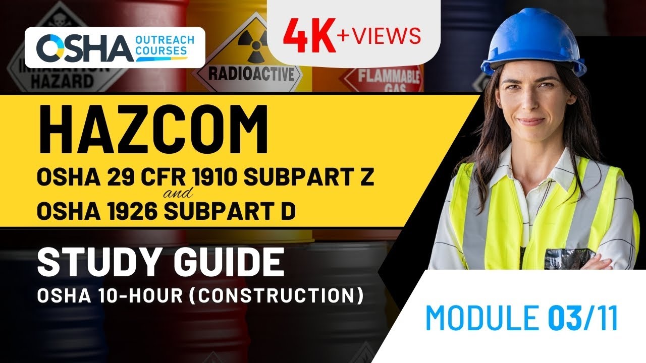 HazCom | Hazard Communication & Hazardous Materials Training - Module 3 | OSHA 10 Study Guide