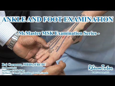 ANKLE AND FOOT EXAMINATION - McMASTER UNIVERSITY