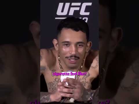 Nothing was stopping Carlos Prates from a post fight presser smoke 😂