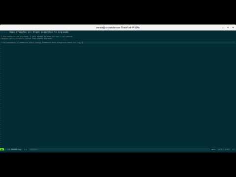 A quick demo of spacemacs and executing cfengine src blocks from within org-mode