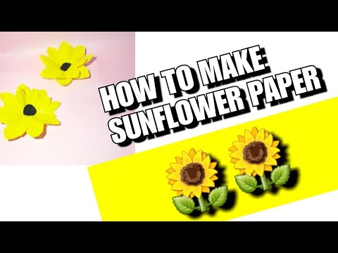 HOW TO MAKE SUNFLOWER PAPER FLOWER