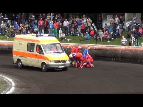 Upadki Piotra i Przemka Pawlickich (Wolfslake Falubaz Berlin - Nordstern Stralsund 11.08.2013)