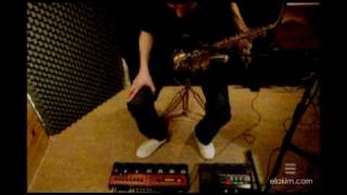 saxophone & vocal performance with boss RC-50 loop station and digitech VX400 vocal effect by elakim
