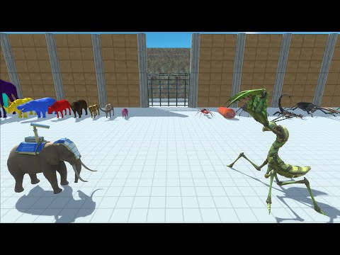 MODERN MAMMALS vs GIANT INVERTEBRATES - Animal Revolt Battle Simulator