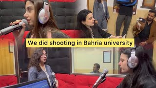 Short Film shooting in Bahria university | they kicked us out of studio 😂 | Maimoona shah vlogs
