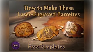 DIY Custom Leather Hair Barrettes! Free Templates!