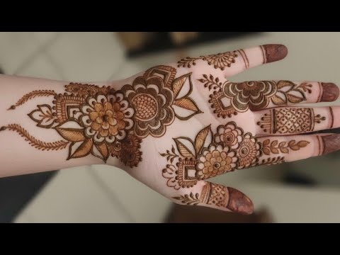 Beautiful floral mehndi design for front hand|| Easy floral mehndi design|| mehndi design.#mehndi 