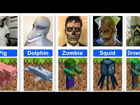 Real Life Minecraft Mobs Costume: Spooky Similarities
