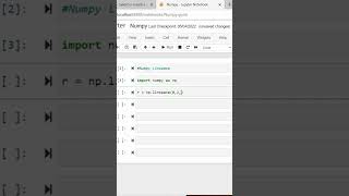 Linspace command in  Numpy
