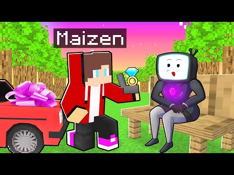 Maizen PROPOSES to TV WOMAN in Minecraft! - Parody Story(JJ and Mikey TV)