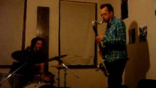 Bass Clarinet & Drum Duet by Christof Knoche & Cyril Bondi