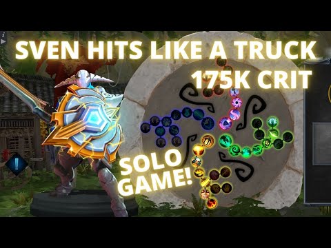 Sven Solo Random Defense Adventure - Dota 2 ( Hits like a truck)