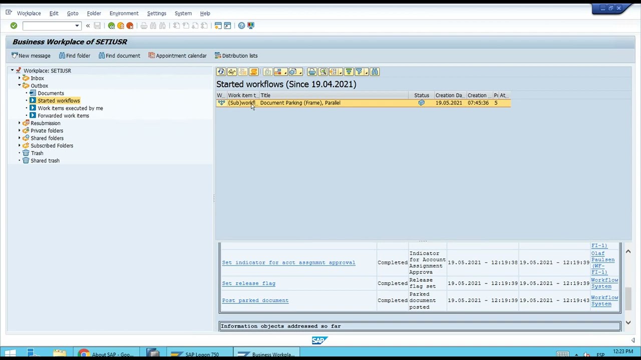 SAP S/4 HANA 082 Check the Workflow log after the posting