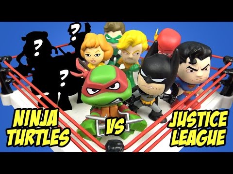 Justice League Toys vs Ninja Turtles Shake Rumble by KidCity Video