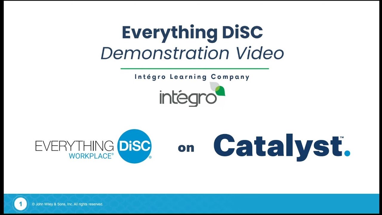 Catalyst Everything DiSC Demonstration