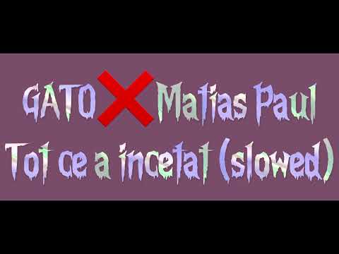 GATO❌Matias Paul - Tot ce a încetat (Slowed)