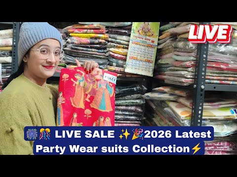 🎆🎊 #LIVE #SALE ✨🎉2026 #Latest Party Wear #Suits #Collection⚡ #JasneetClothHouse #order 📞9266707477