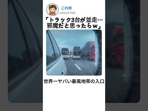 邪魔だと思ったらまさかの結末 #トラック #危険運転