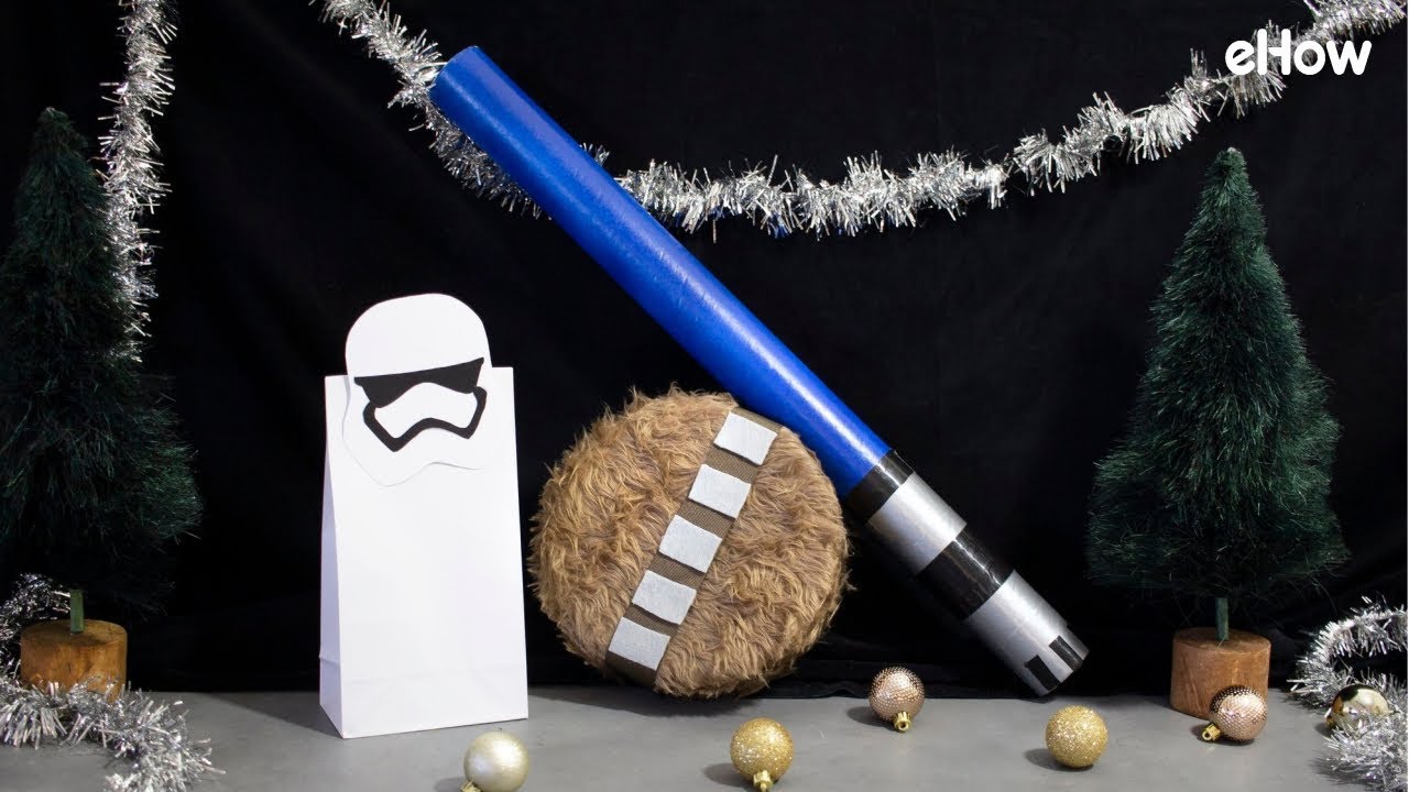 Watch video 3 DIY 'Star Wars' Gift Wrap Ideas Now 3 DIY 'Star Wars' Gift Wrap Ideas