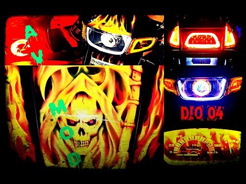 HONDA ACTIVA V-1 2004 FULL LED & NEON TUBE CONCEPT WITH WHEEL LIGHT BY AV MOD