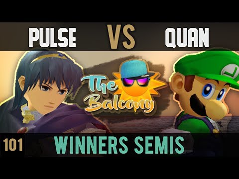 Melee @ the Balcony 101 - Winners Semis ft. Pulse (Marth, Sheik) VS Quandiverous (Luigi)