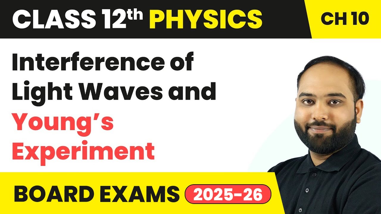 Interference of Light Waves and Young’s Experiment | Class 12 Physics Chapter 10 | CBSE 2024-25