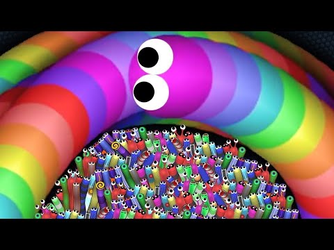 Slither A.I.🐸 very hungry snake vs hacker tiny giant gameplay( Slitherio enjoy in this game)