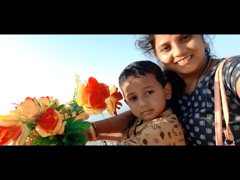 Hardik With Hardik Mommy  Puri Sea Beach Full Enjoy // Pratyusha Hardik Vlogs.....