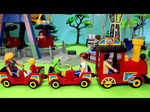 Playmobil Summer Fun Children's Amusement Park Carousel and Ferris Wheel Playset Build and Play