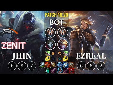 HLE Zenit Jhin vs Ezreal Bot - KR Patch 10.20